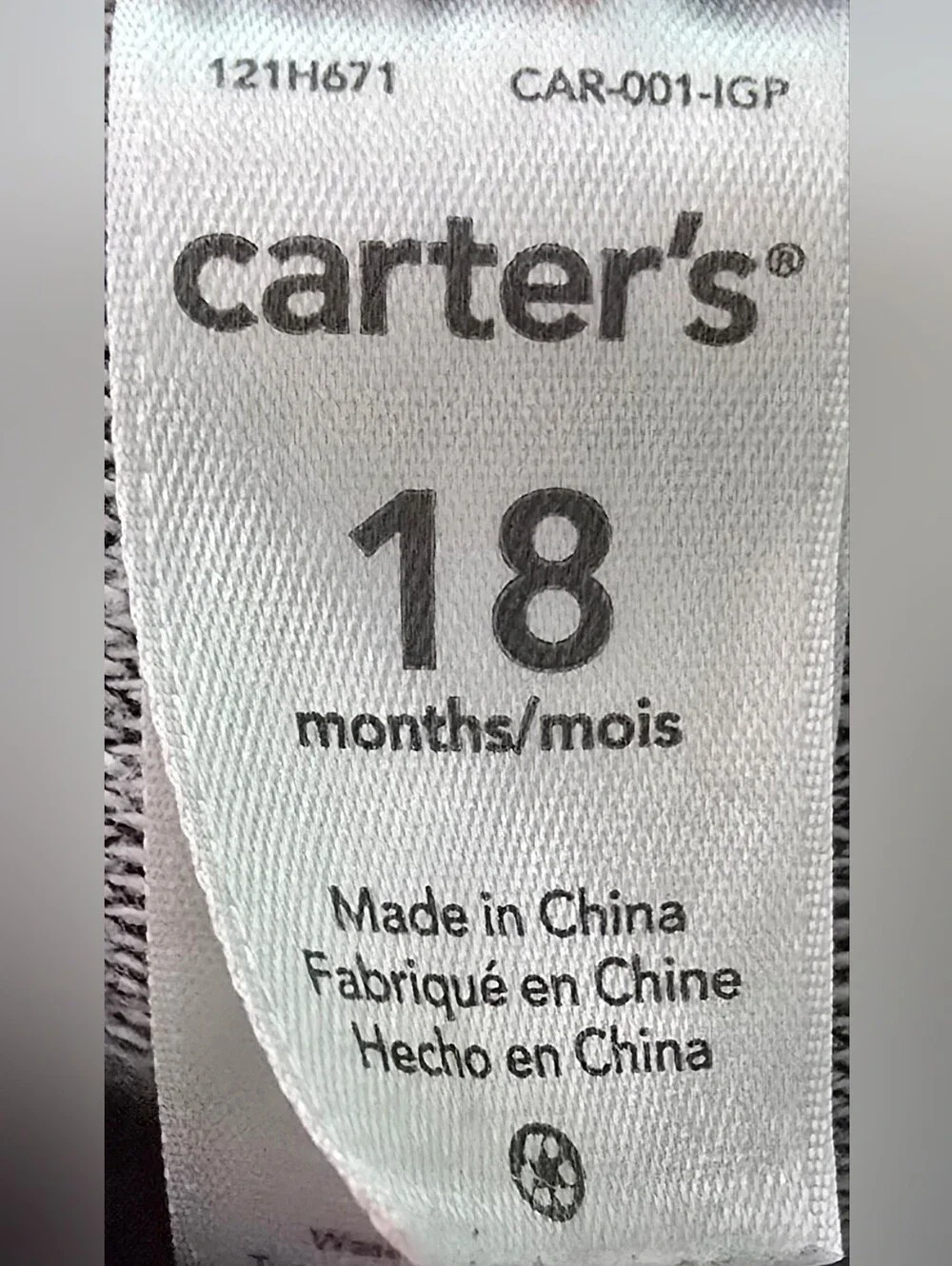 Carter's 18 Months Dark Baby Jeans Unisex